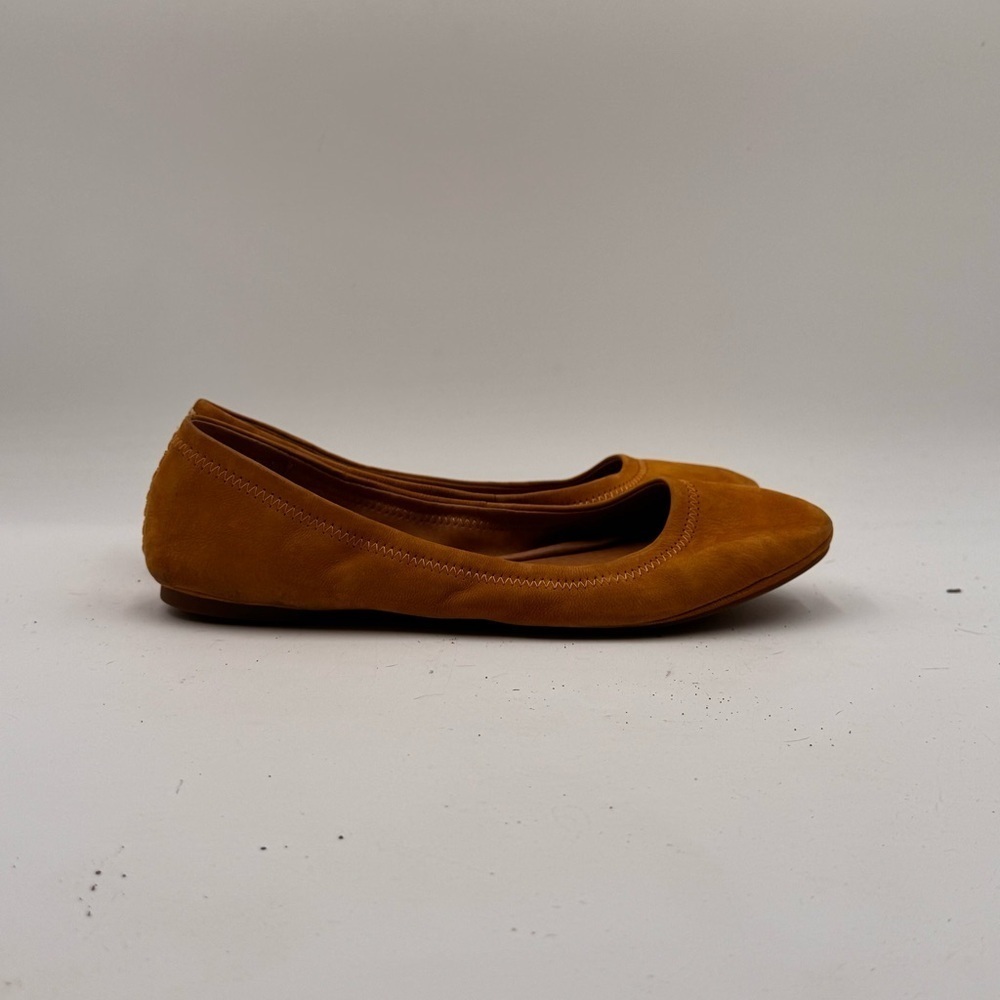 Lucky Brand Women’s 8.5 Yellow Leather Emmie Slip On Ballet Flats